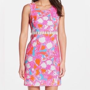 Lilly Pulitzer Iggy Tank Cutout Mini Shift Dress Shorely Blue Feeling Size 00